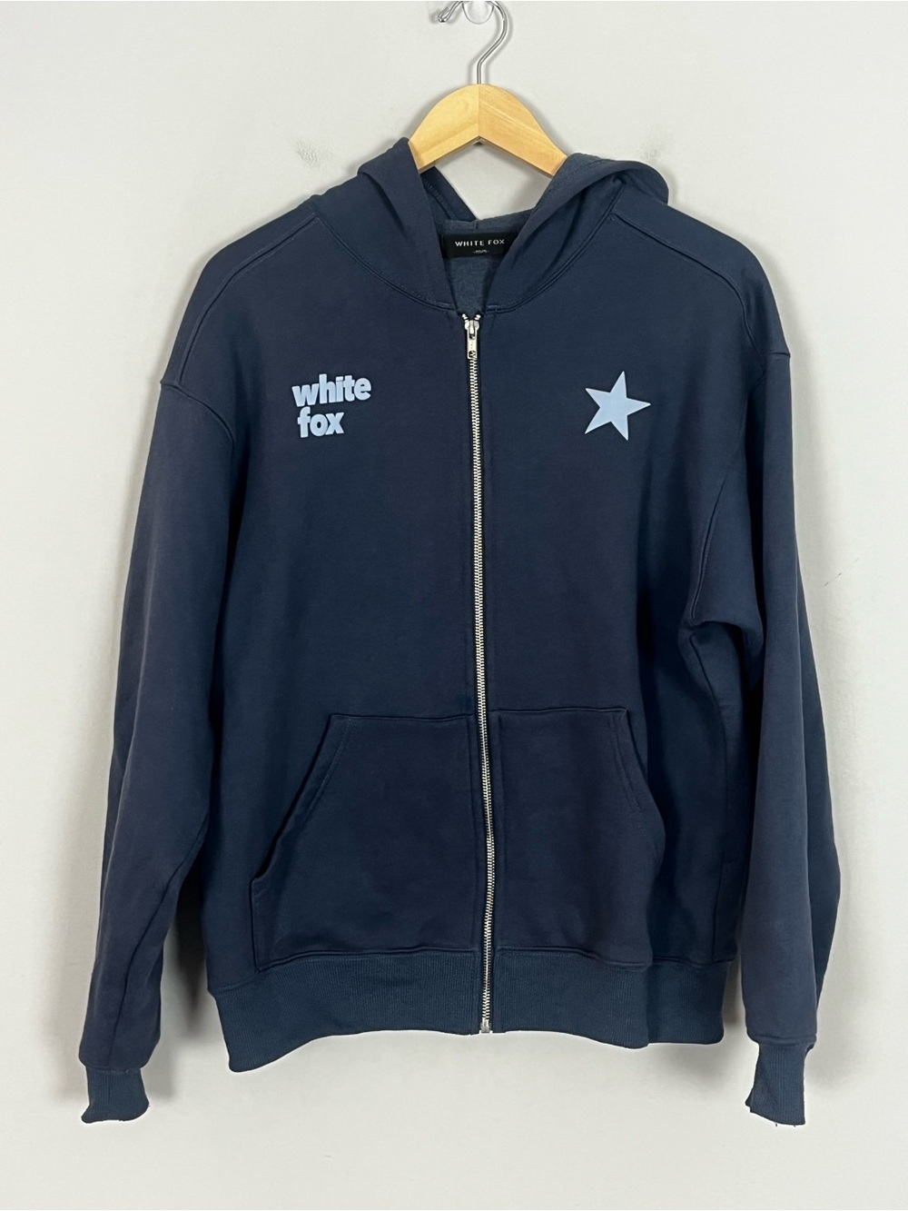 White Fox Zip Up Hoodie